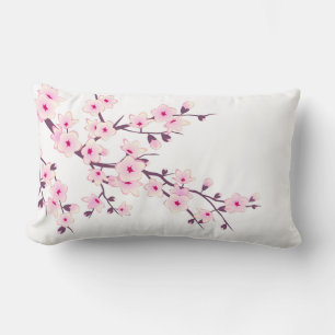 Coussin Rectangle Fleurs roses de cerisier en fleurs