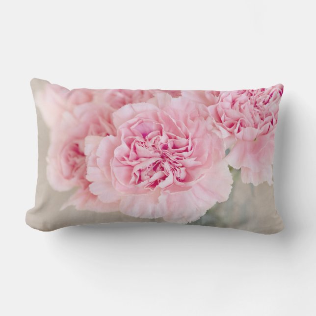 Coussin Rectangle Fleurs roses roses (Recto)