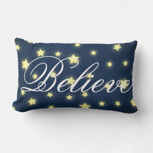 Coussin Rectangle Flocon de neige de Noël décoratif Croire vacances