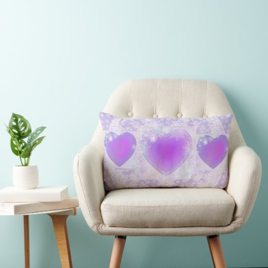Coussin Rectangle Flocon de neige pourpre (Chaise)