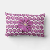 Coussin Rectangle floral à fleurs violettes-éclatantes (Verso)