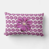 Coussin Rectangle floral à fleurs violettes-éclatantes (Recto)