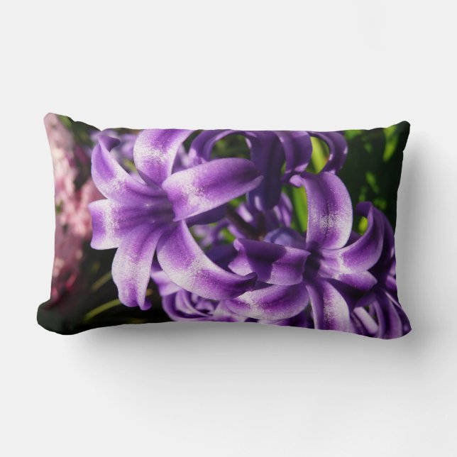 Coussin Rectangle Floral Blue Hyacinth (Recto)