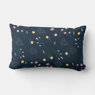 Coussin Rectangle Floral Pattern Fleur Bloom 13" x 21"