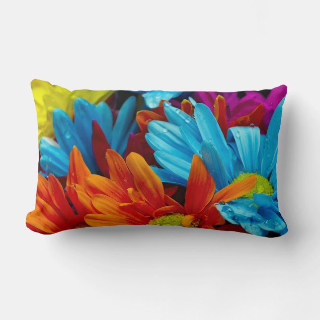Coussin Rectangle Floral Printed Throw Pillow – Elegant Flower (Recto)
