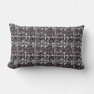 Coussin Rectangle Fluffy Tissé Tissu Gray