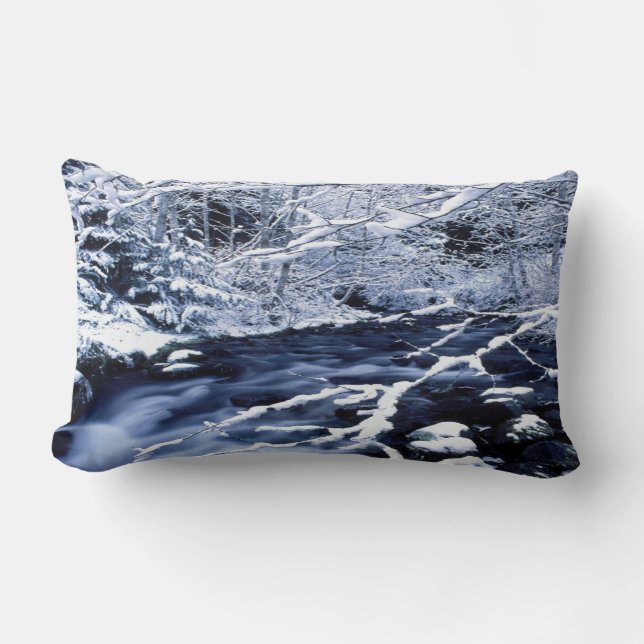 Coussin Rectangle Flux neigeux - (Recto)
