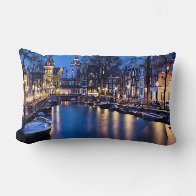 Coussin Rectangle Fond d'écran de nuit Amsterdam-67657 (Recto)