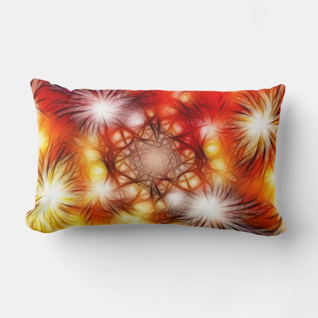 Coussin Rectangle Fond d'étoiles de feux d'artifice abstraits (Recto)