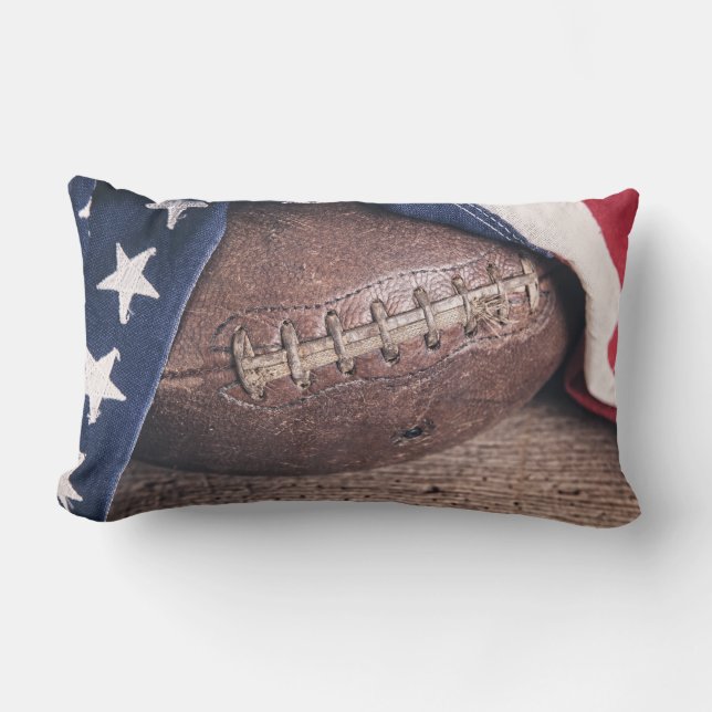 Coussin Rectangle Football vintage (Recto)