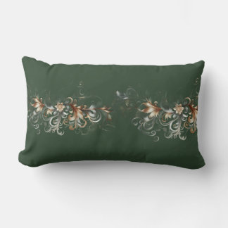 Coussin Rectangle Forest Green and Elegant Gold