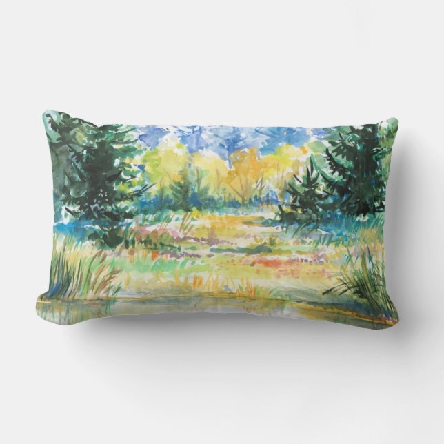 Coussin Rectangle Forêt (Recto)
