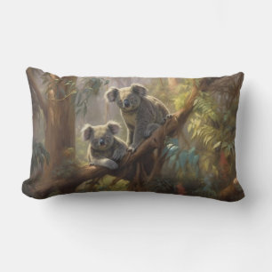 Coussin Rectangle Forêt de eucalyptus antique koala Botanique lunati