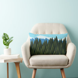 Coussin Rectangle Forêt fractale