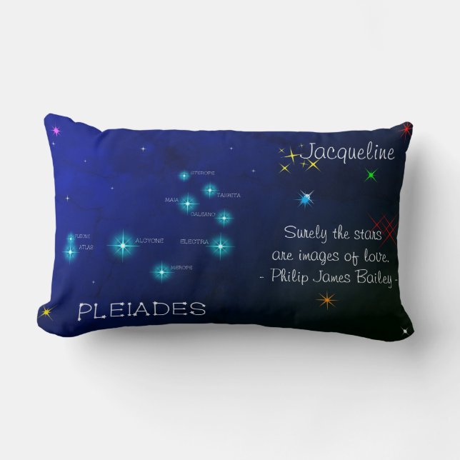 Coussin Rectangle Formation de l'hémisphère nord Pleiades Star (Recto)