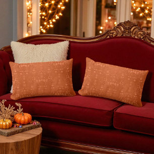 Coussin Rectangle Forme de Damas Fancy Orange Brûlé Profond