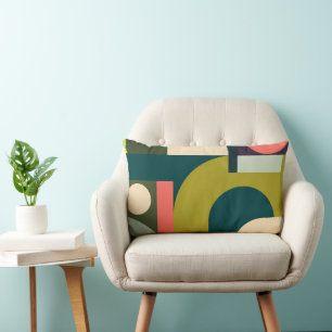 Coussin Rectangle Formes Géométriques Abstraites Design Moderne Colo
