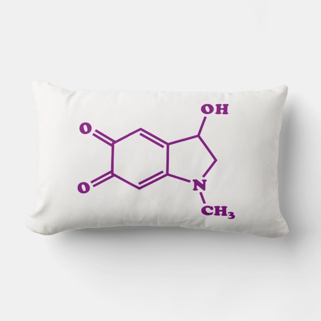 Coussin Rectangle Formule chimique moléculaire adrénochrome (Recto)