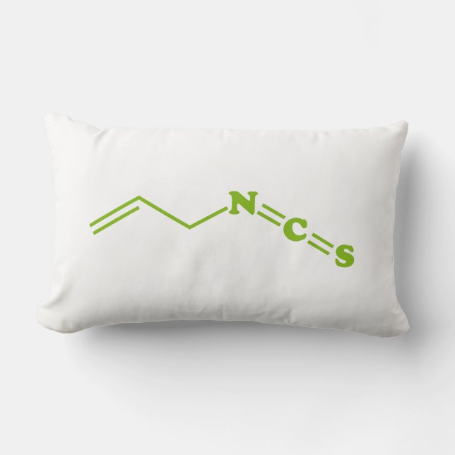 Coussin Rectangle Formule moléculaire de l'isothiocyanate de Wasabi  (Recto)