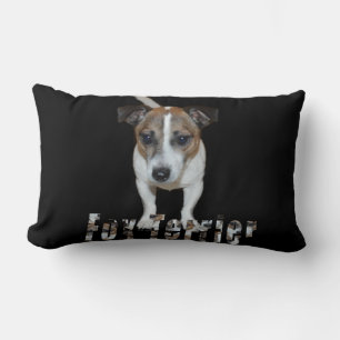 Coussin Rectangle Fox Terrier Et Logo, Lumbar Cushion