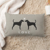 Coussin Rectangle Foxhound Silhouettes Love (Couverture)