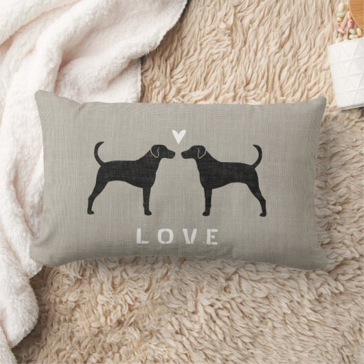 Coussin Rectangle Foxhound Silhouettes Love (Couverture)