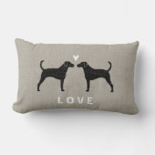 Coussin Rectangle Foxhound Silhouettes Love (Recto)
