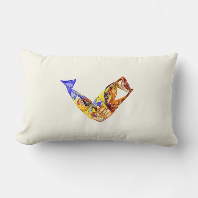 Coussin Rectangle Fractal - Poisson sauteur (Recto)