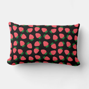 Coussin Rectangle fraise rouge 