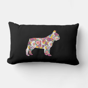Coussin Rectangle Français Bulldog Flower Motif Frenchie Bulldogs