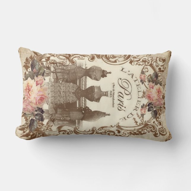 Coussin Rectangle français vintage (Recto)