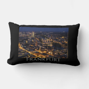 Coussin Rectangle Francfort nocturne panoramique