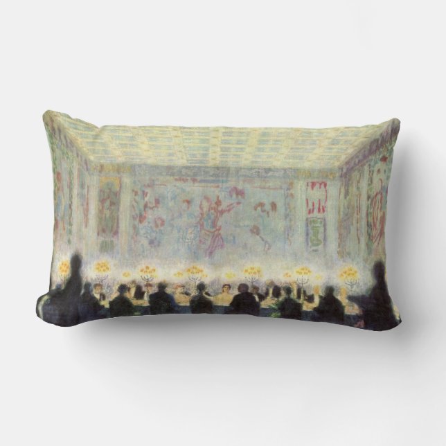 Coussin Rectangle Franz von Stuck - le dîner (Recto)
