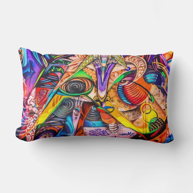Coussin Rectangle Frappe de graffiti PIllow (Recto)