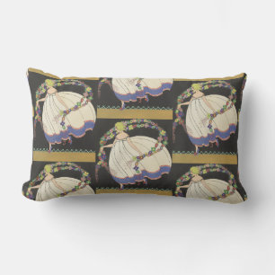 Coussin Rectangle Frolicking Fée Avec Fleurs
