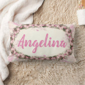 Coussin Rectangle Frontière florale - Personnalisez votre propre (Couverture)
