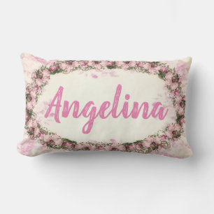 Coussin Rectangle Frontière florale - Personnalisez votre propre