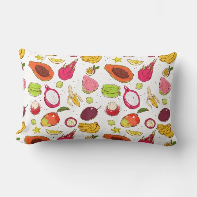 Coussin Rectangle Fruit tropical (Recto)