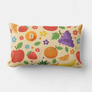 Coussin Rectangle Fruits Bitcoin