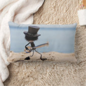 Coussin Rectangle Fubby guitariste avec chapeau look alike Slash. (Couverture)