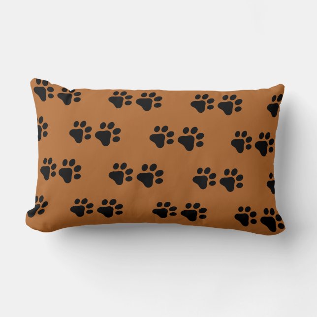 Coussin Rectangle Fun animal empreinte de patte chien chat (Recto)
