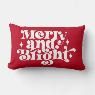Coussin Rectangle Fun, starry Merry & Bright typographie de vacances