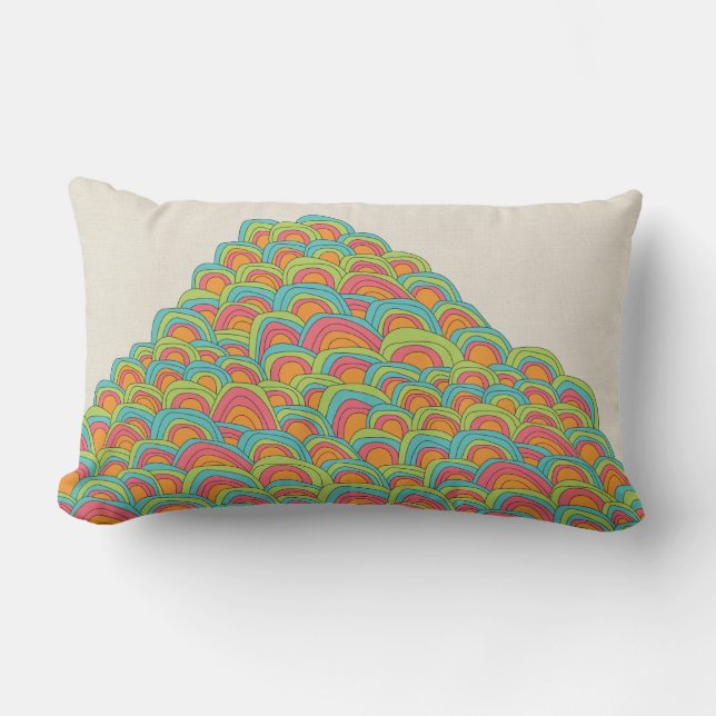 Coussin Rectangle Funky Hill Designer Throw Pillow (Recto)