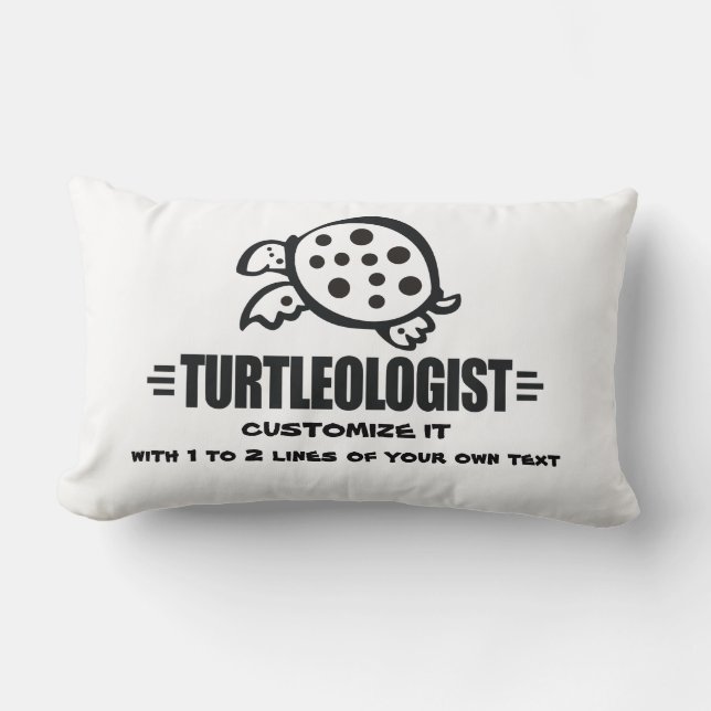 Coussin Rectangle Funny Custom Turtle (Recto)