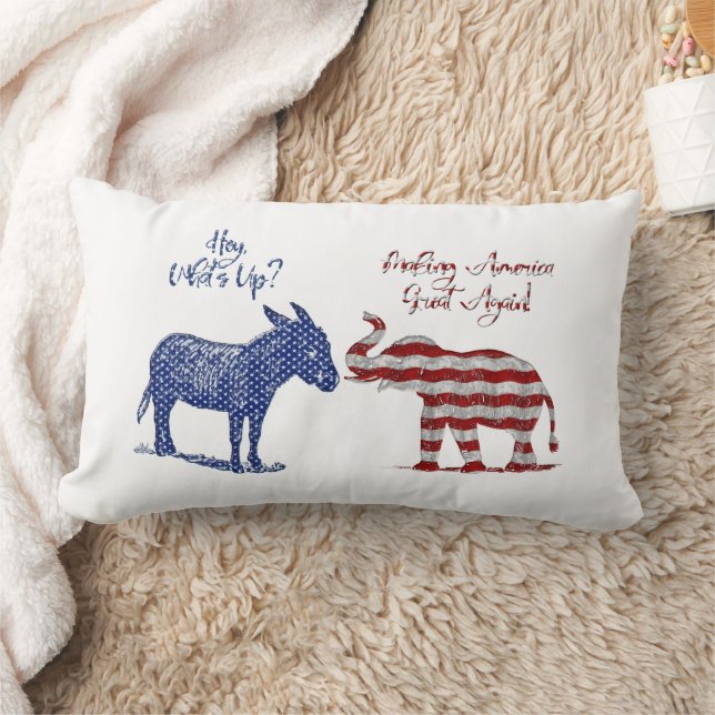 Coussin Rectangle Funny Élections Thème Pro Républicain Trump 2024 (Couverture)