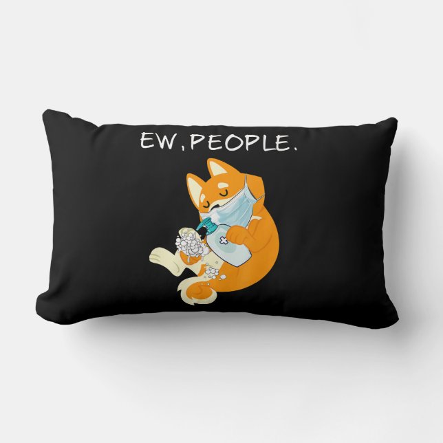 Coussin Rectangle Funny Shiba Inu | Ew People Chien Cadeau (Recto)