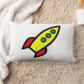 Coussin Rectangle Fusée de dessin animé (Couverture)