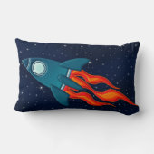 Coussin Rectangle Fusée spatiale mignonne et conception d'espace ext (Verso)