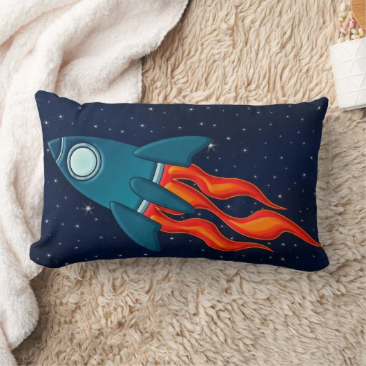 Coussin Rectangle Fusée spatiale mignonne et conception d'espace ext (Couverture)