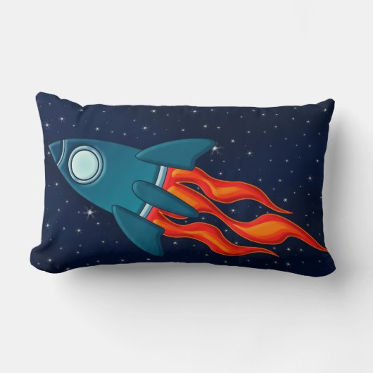 Coussin Rectangle Fusée spatiale mignonne et conception d'espace ext (Recto)
